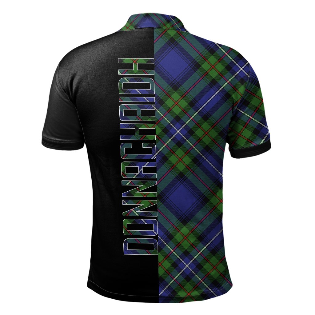 Donnachaidh Tartan Polo Shirt Half of Me - Cross Style