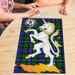 Donnachaidh Tartan Crest Unicorn Scotland Jigsaw Puzzles