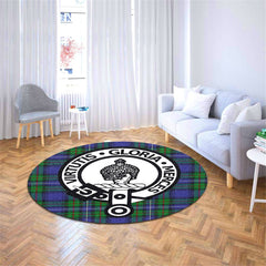 Donnachaidh Tartan Crest Round Rug