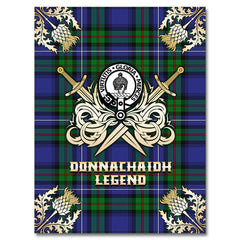Donnachaidh Tartan Gold Courage Symbol Blanket