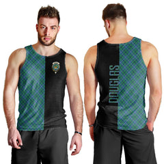 Douglas Ancient Tartan Crest Men's Tank Top - Cross Style