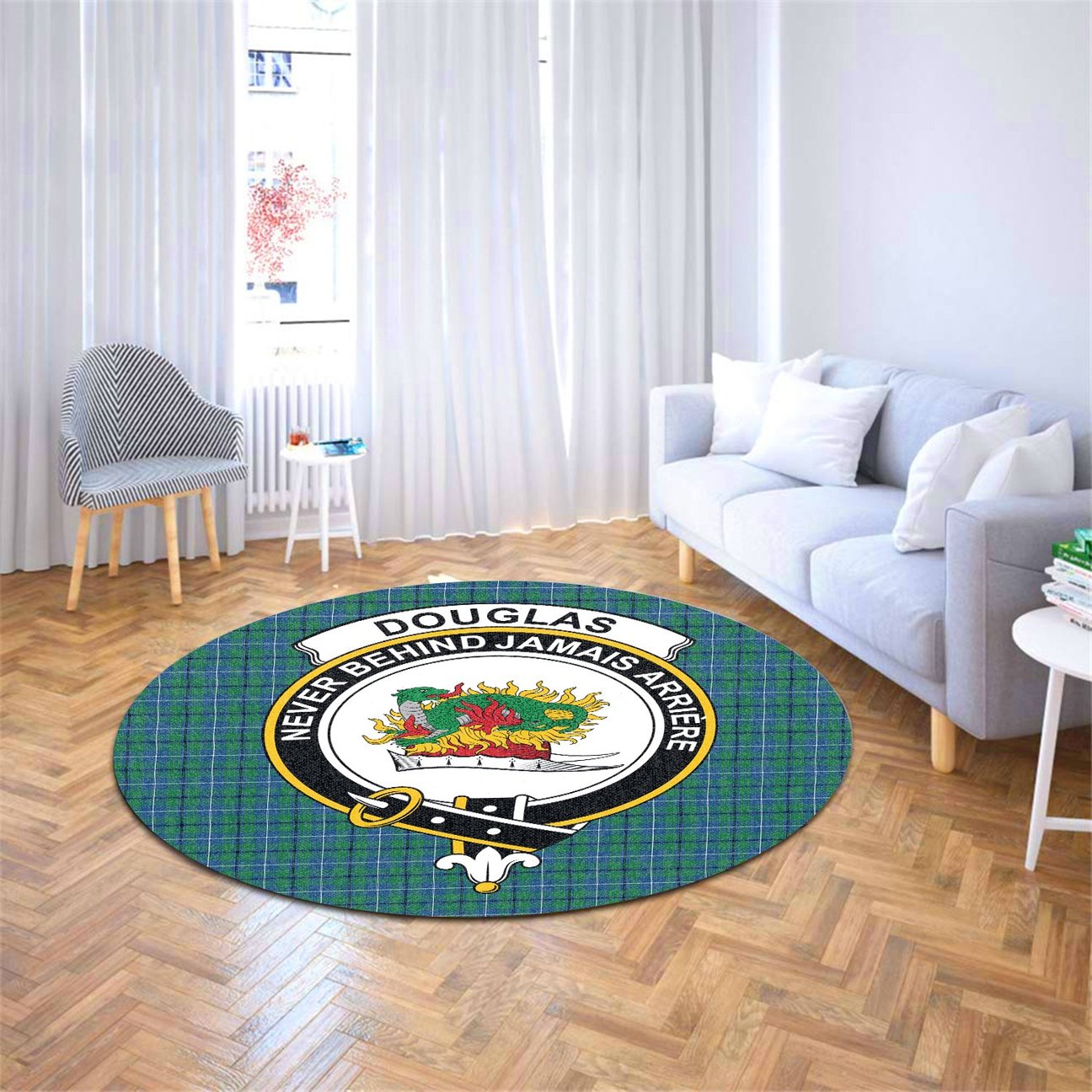 Douglas Ancient Tartan Crest Round Rug