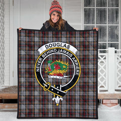 Douglas Ancient Dress Tartan Crest Quilt