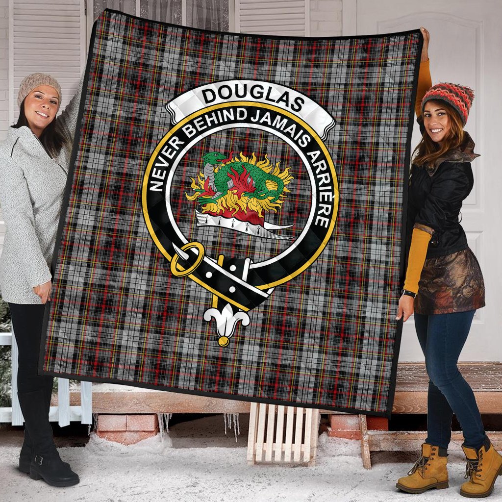 Douglas Ancient Dress Tartan Crest Quilt