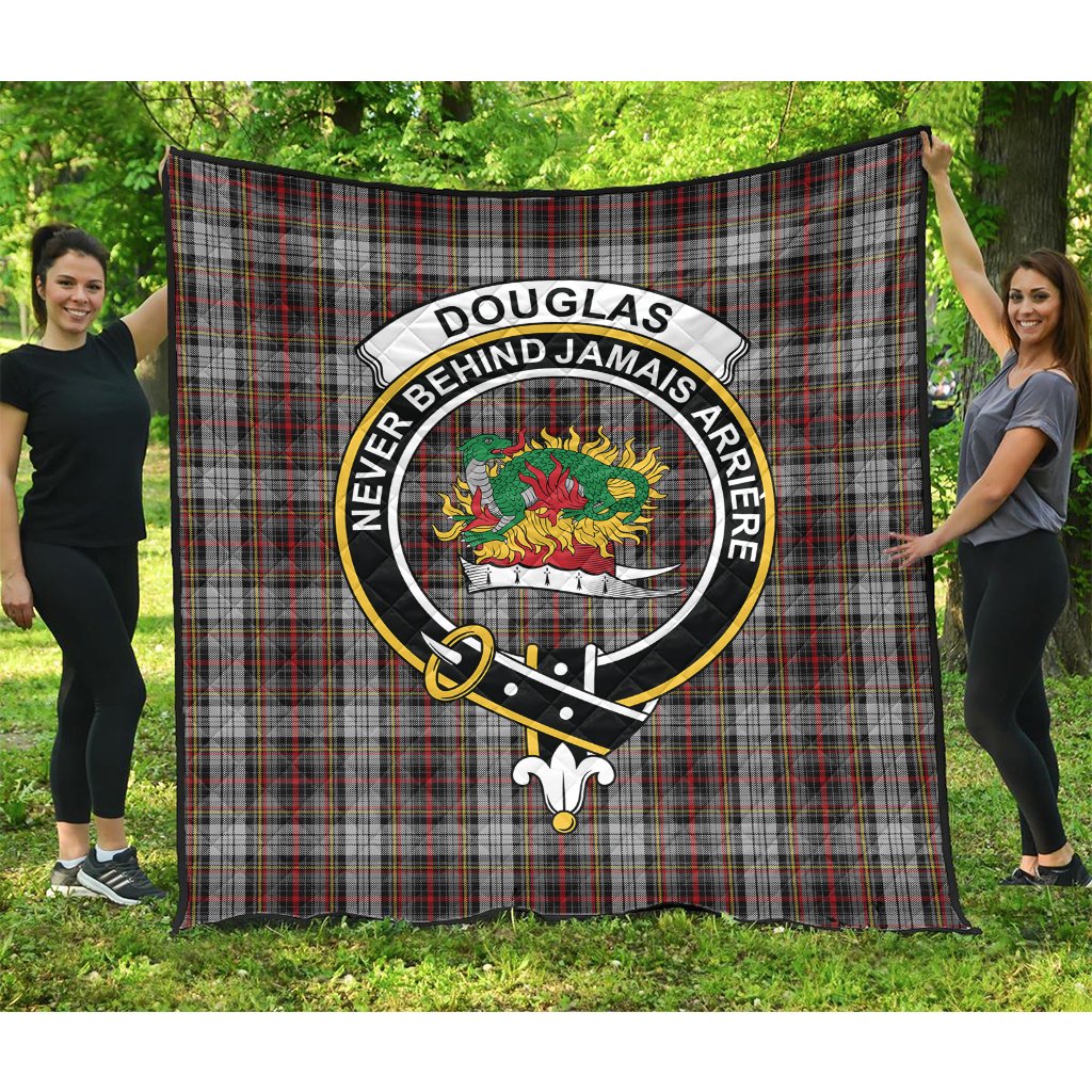 Douglas Ancient Dress Tartan Crest Quilt