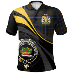 Douglas Brown Tartan Polo Shirt - Royal Coat Of Arms Style