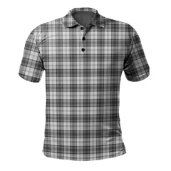 Douglas Grey Modern Tartan Polo Shirt