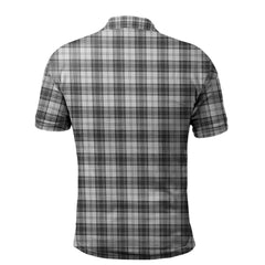 Douglas Grey Modern Tartan Polo Shirt