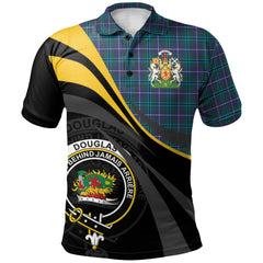 Douglas Modern Tartan Polo Shirt - Royal Coat Of Arms Style