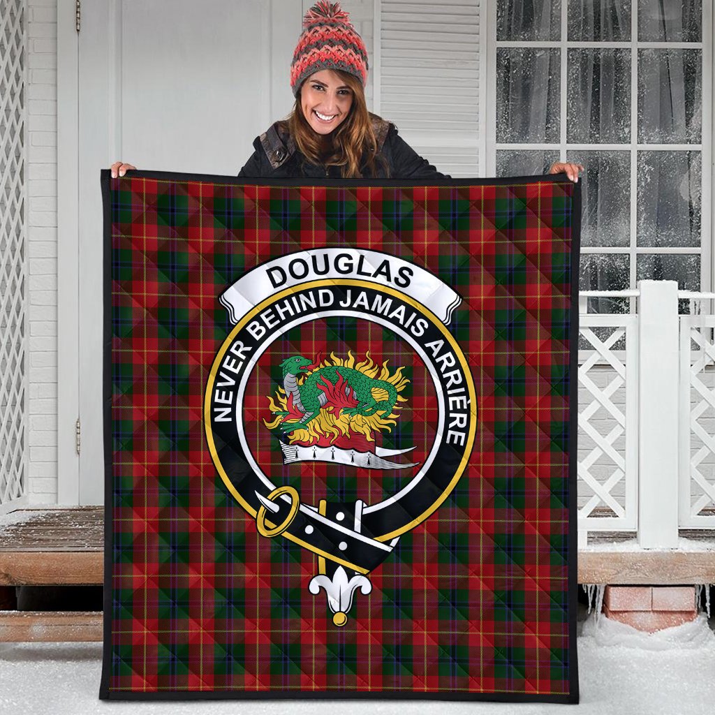 Douglas of Roxburgh Tartan Crest Quilt