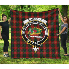 Douglas of Roxburgh Tartan Crest Quilt