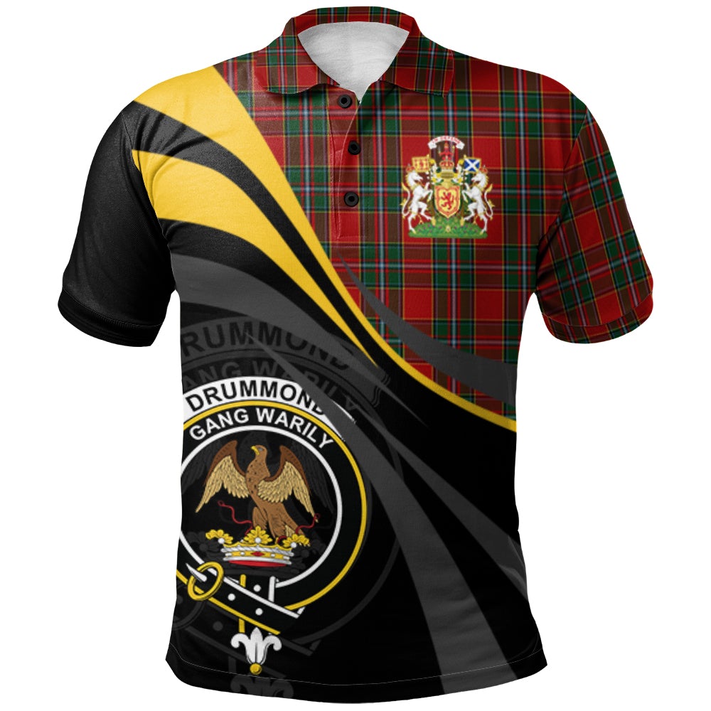 Drummond Ancient Tartan Polo Shirt - Royal Coat Of Arms Style