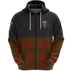 Drummond Clan Half Of Tartan Zipper Hoodie