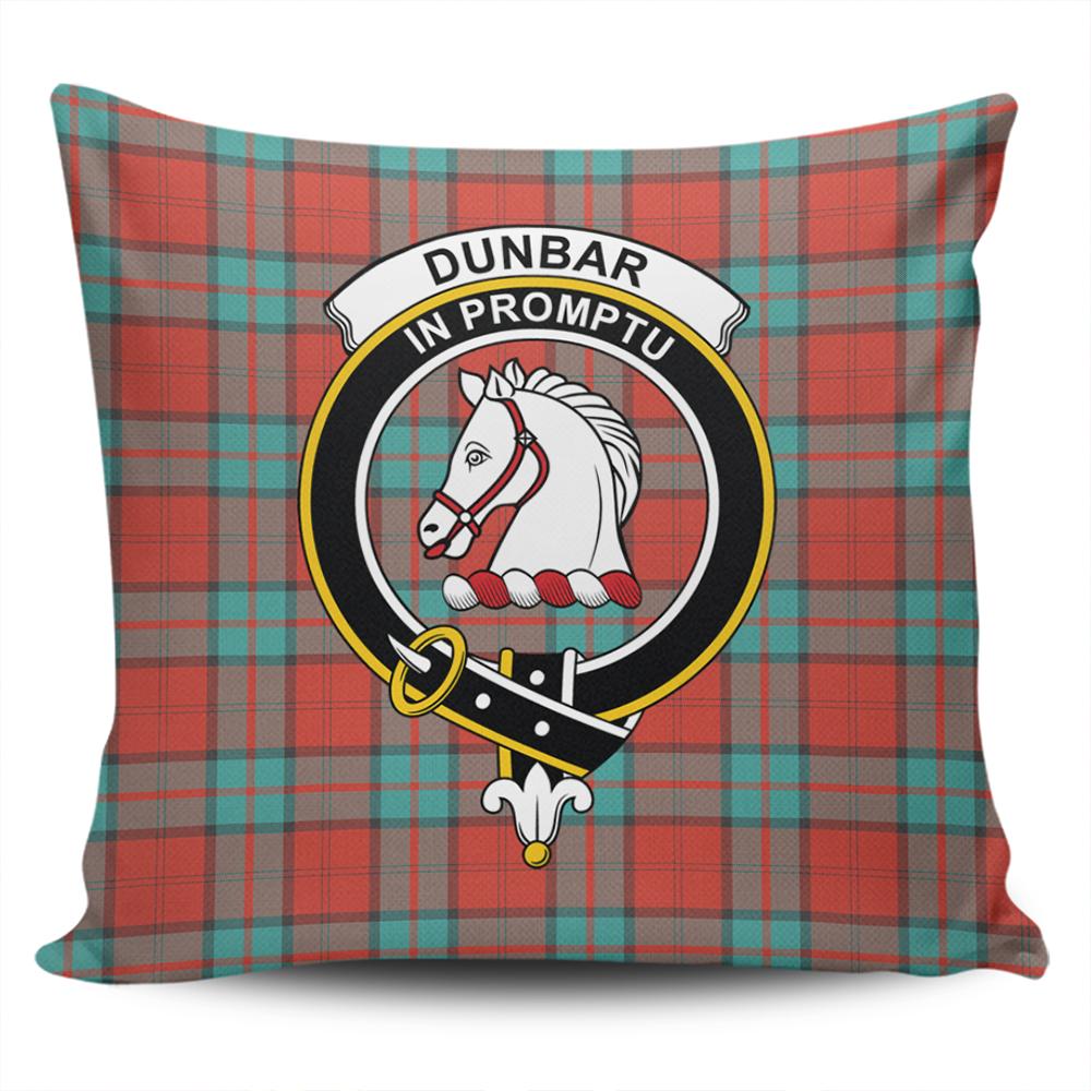 Scottish Dunbar Ancient Tartan Crest Pillow Cover - Tartan Cushion Cover