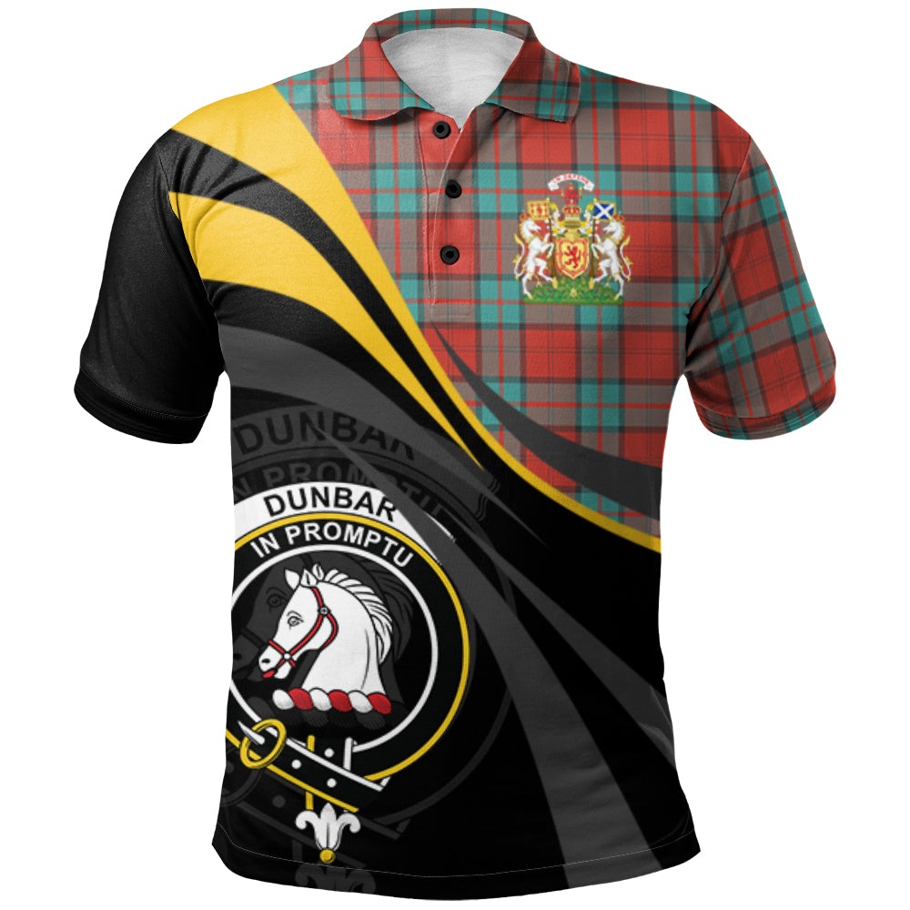 Dunbar Ancient Tartan Polo Shirt - Royal Coat Of Arms Style