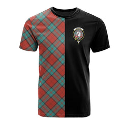 Dunbar Ancient Tartan T-Shirt Half of Me - Cross Style