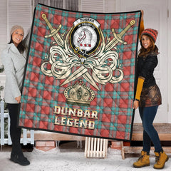 Dunbar Ancient Tartan Crest Legend Gold Royal Premium Quilt