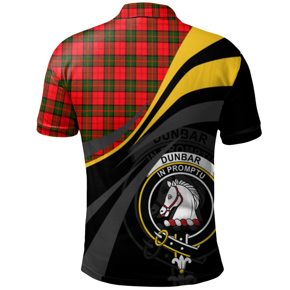 Dunbar Modern Tartan Polo Shirt - Royal Coat Of Arms Style