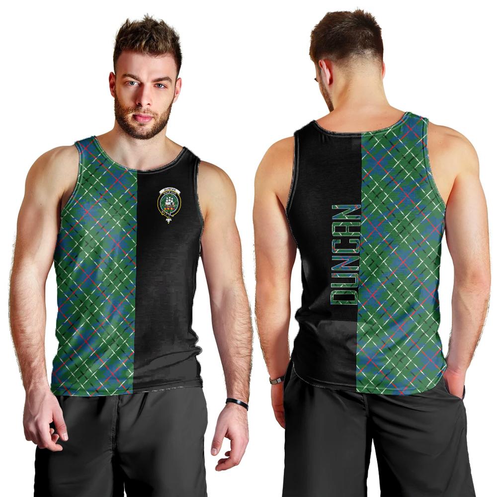 Duncan Ancient Tartan Crest Men's Tank Top - Cross Style