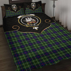 Duncan Modern Tartan Crest Quilt Bed Set