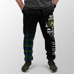 Dundas Modern Tartan Crest Jogger Sweatpants - Alba Celtic Style