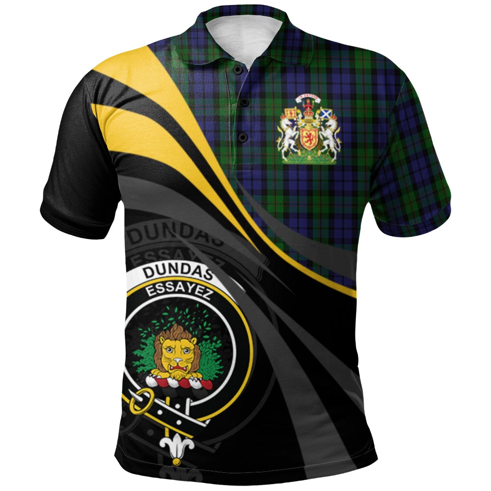 Dundas 02 Tartan Polo Shirt - Royal Coat Of Arms Style