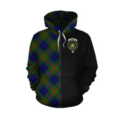 Dundas Modern 02 Tartan Hoodie Half of Me - Cross Style