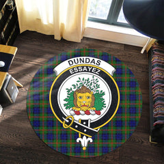 Dundas Modern 02 Tartan Crest Round Rug