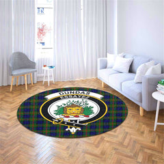 Dundas Modern 02 Tartan Crest Round Rug