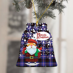 Dunlop Modern Tartan Christmas Ceramic Ornament - Santa Style