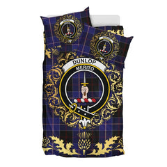 Dunlop Tartan Crest Bedding Set - Golden Thistle Style
