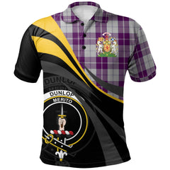 Dunlop Dress Tartan Polo Shirt - Royal Coat Of Arms Style