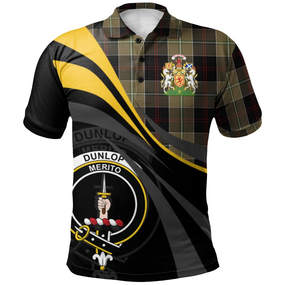 Dunlop Hunting Tartan Polo Shirt - Royal Coat Of Arms Style