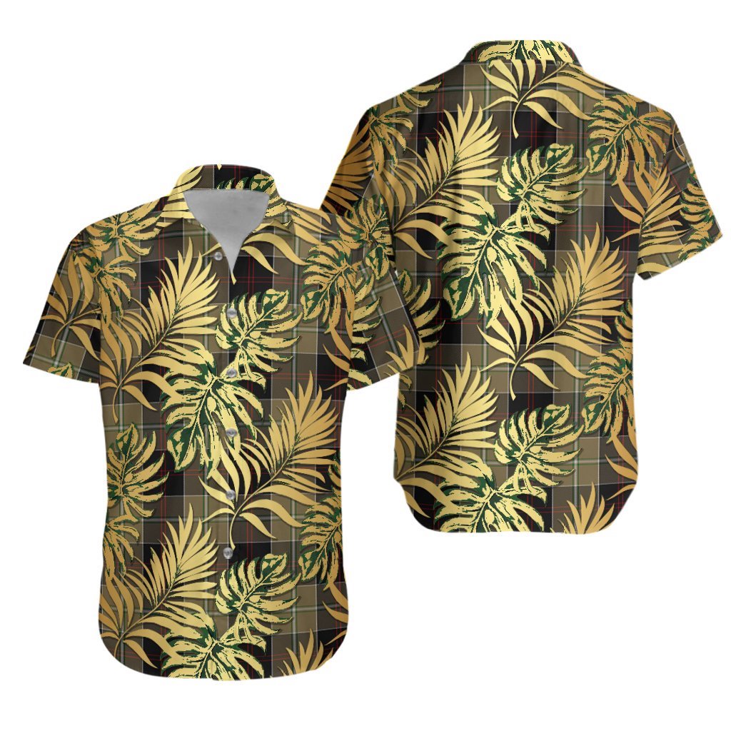 Dunlop Hunting Tartan Vintage Leaves Hawaiian Shirt