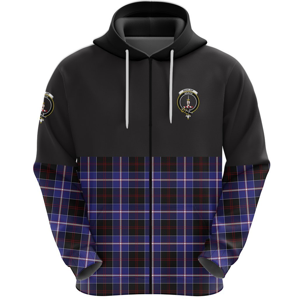 Dunlop Modern Modern Clan Half Of Tartan Zipper Hoodie