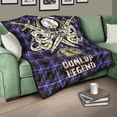 Dunlop Modern Tartan Crest Legend Gold Royal Premium Quilt