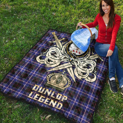 Dunlop Modern Tartan Crest Legend Gold Royal Premium Quilt