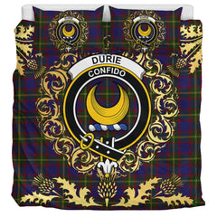 Durie Tartan Crest Bedding Set - Golden Thistle Style