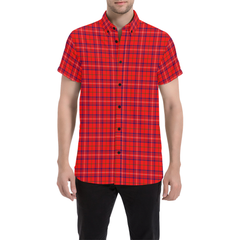 Rose Modern Tartan Men Shirt