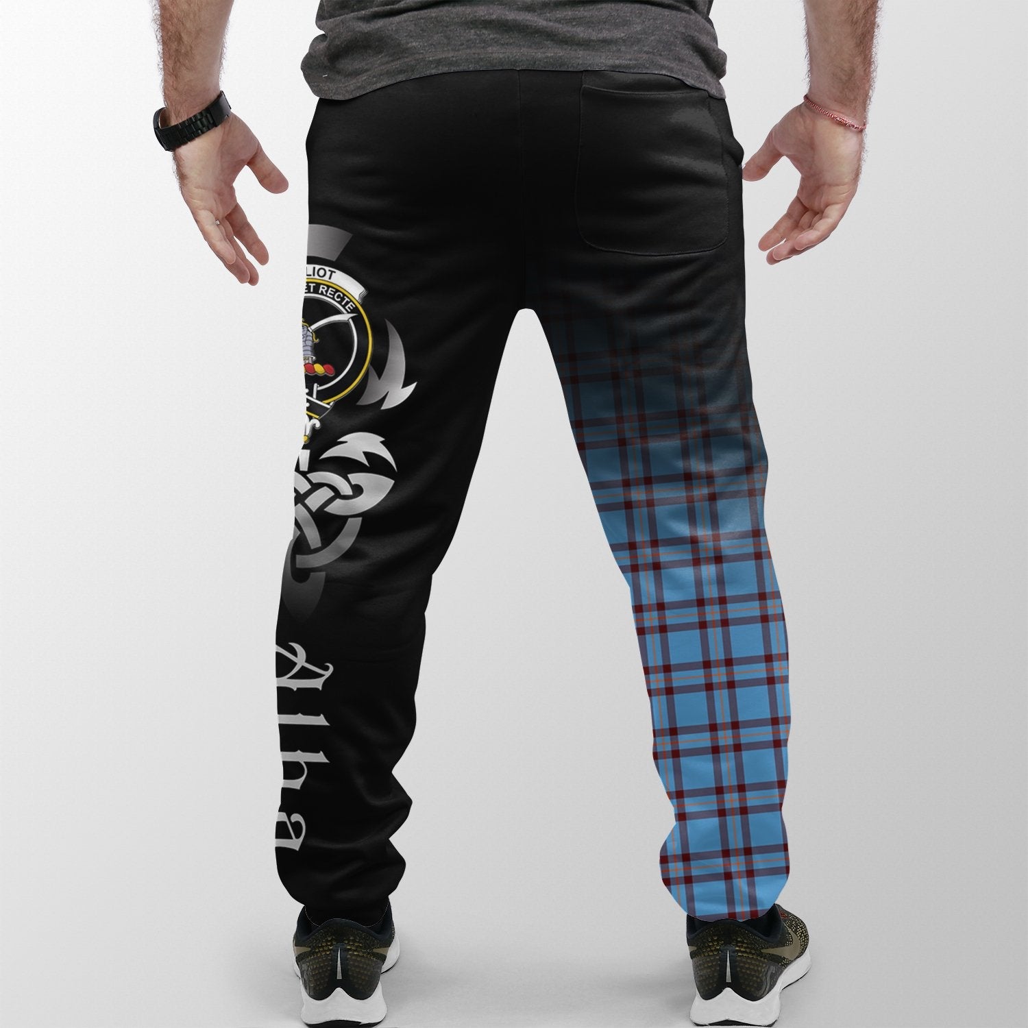 Elliot Ancient Tartan Crest Jogger Sweatpants - Alba Celtic Style