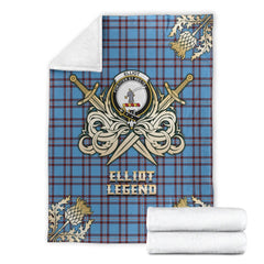 Elliot Ancient Tartan Gold Courage Symbol Blanket