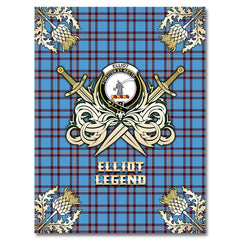 Elliot Ancient Tartan Gold Courage Symbol Blanket