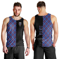 Elliot Modern Tartan Crest Men's Tank Top - Cross Style
