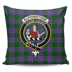Scottish Elphinstone Tartan Crest Pillow Cover - Tartan Cushion Cover