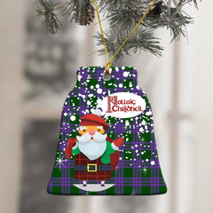 Elphinstone Tartan Christmas Ceramic Ornament - Santa Style