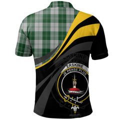 Erskine Green Tartan Polo Shirt - Royal Coat Of Arms Style