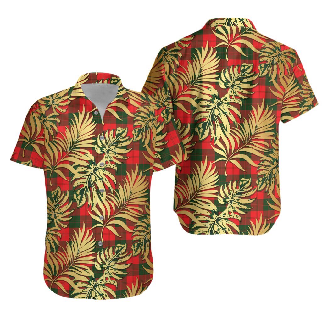 Erskine Modern Tartan Vintage Leaves Hawaiian Shirt