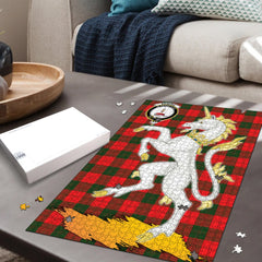 Erskine Modern Tartan Crest Unicorn Scotland Jigsaw Puzzles