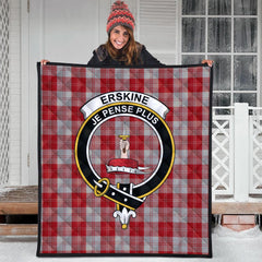 Erskine Red Tartan Crest Quilt