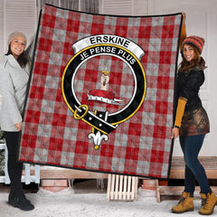 Erskine Red Tartan Crest Quilt